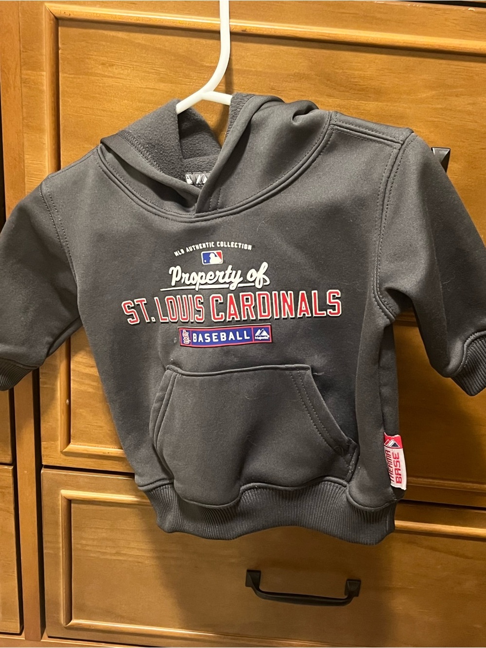 MLB St. Louis Cardinals Kids Gray Hoodie with Red & White Logo